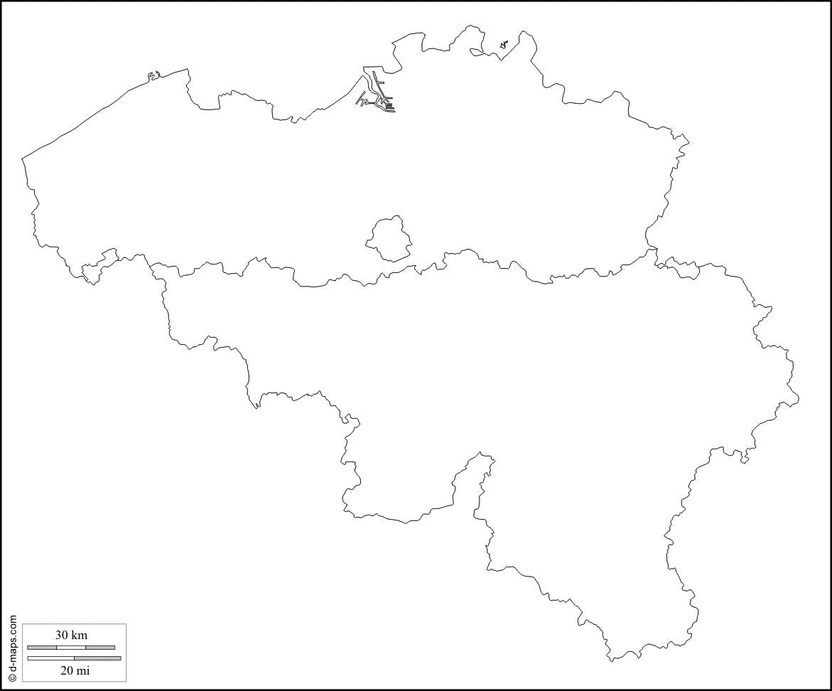 地図のベルギーの概要