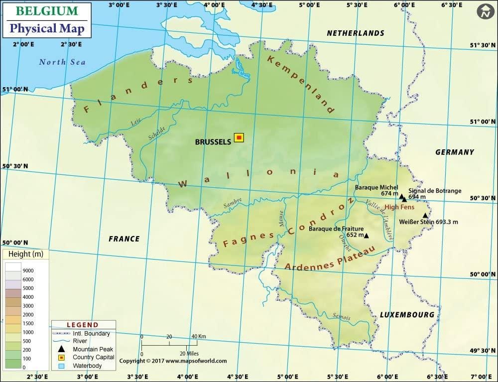 ベルギー地形図