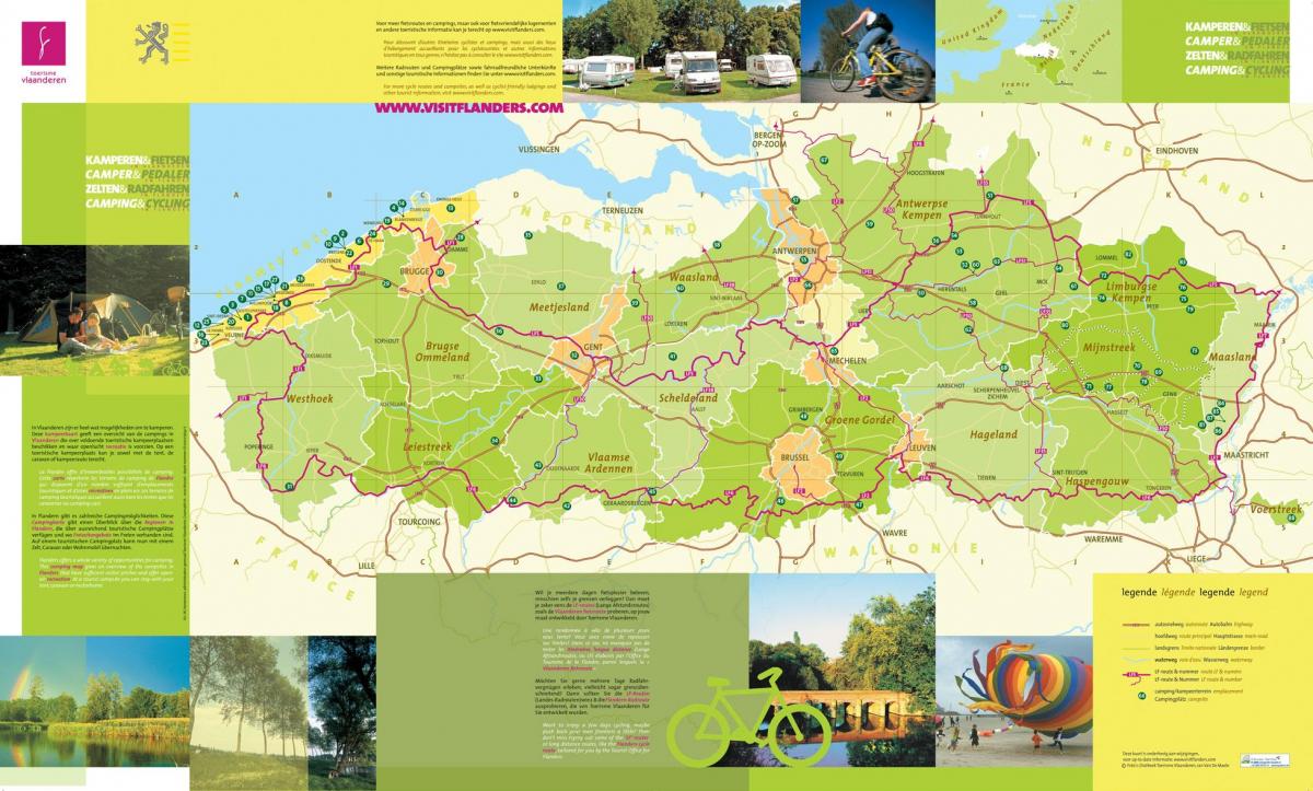 ベルギーキャンプ場を地図