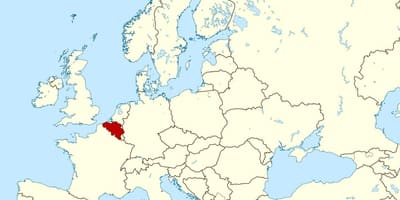 地図のベルギー地