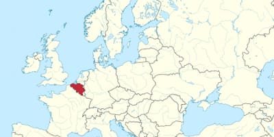 地図のベルギーおよび欧州