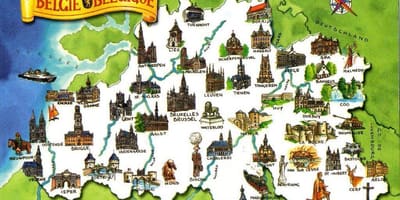 地図のベルギーの名所