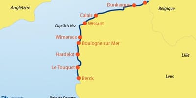 地図のベルギービーチ