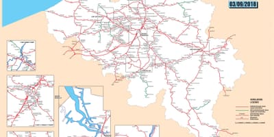 ベルギーの駅の地図